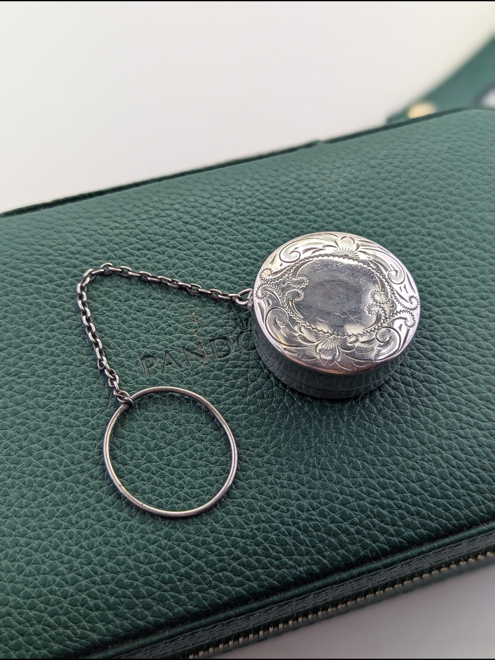 ✨ Antique Antique Sterling Silver Chatelaine Rouge Compact Box ✨